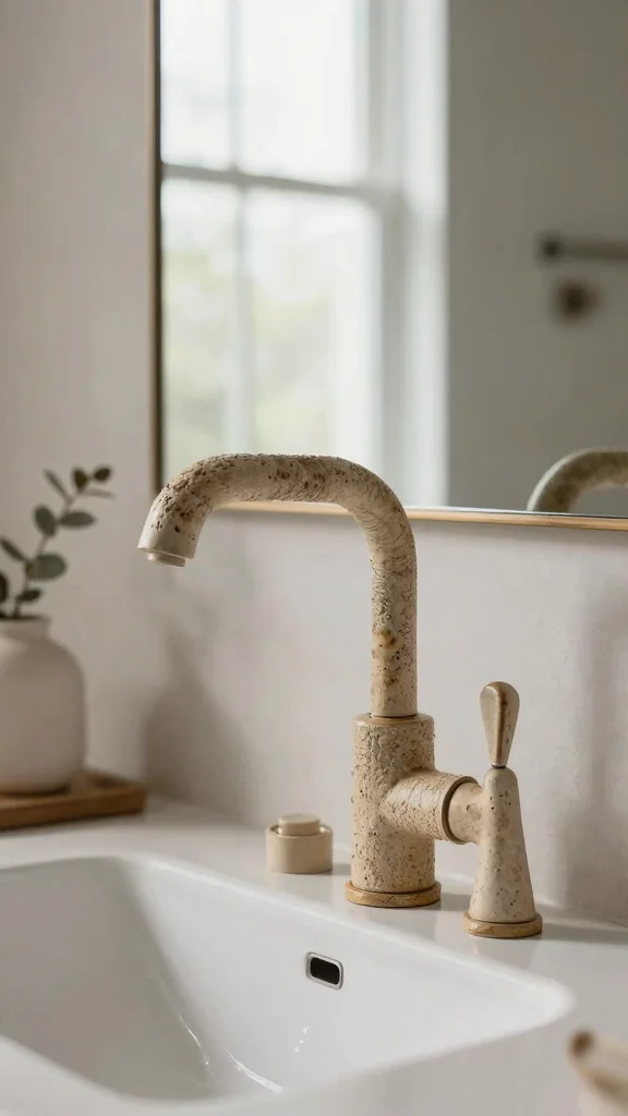 10 Bathroom Faucet Ideas That Upgrade the Whole Sink Instantly - 10. Upcycled Materials in Faucet Design 1