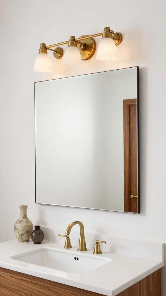 10 Bathroom Lighting Over Mirror Ideas for the Most Flattering Light - 4. Vintage Inspired Fixtures 1