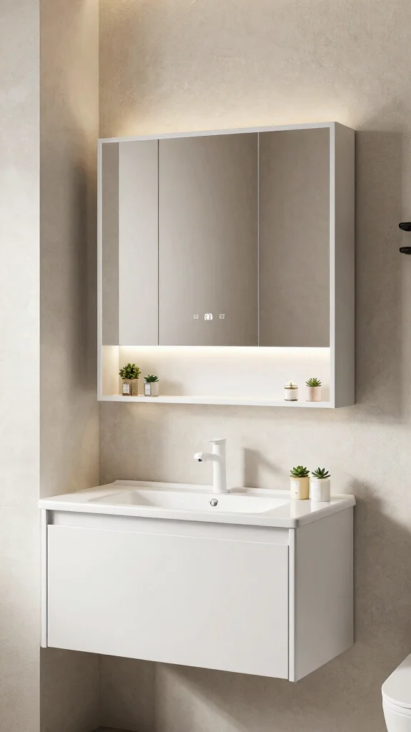10 Bathroom Mirror Cabinet Ideas That Hide Clutter in Plain Sight - 1. Sleek Floating Cabinets 1