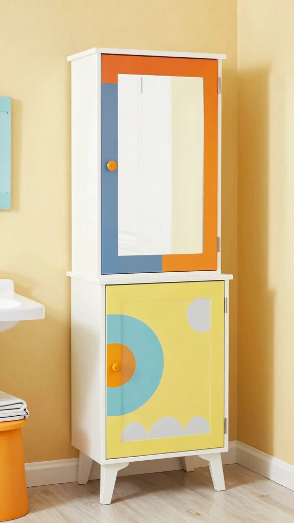 10 Bathroom Mirror Cabinet Ideas That Hide Clutter in Plain Sight - 10. Colorful Accents 1