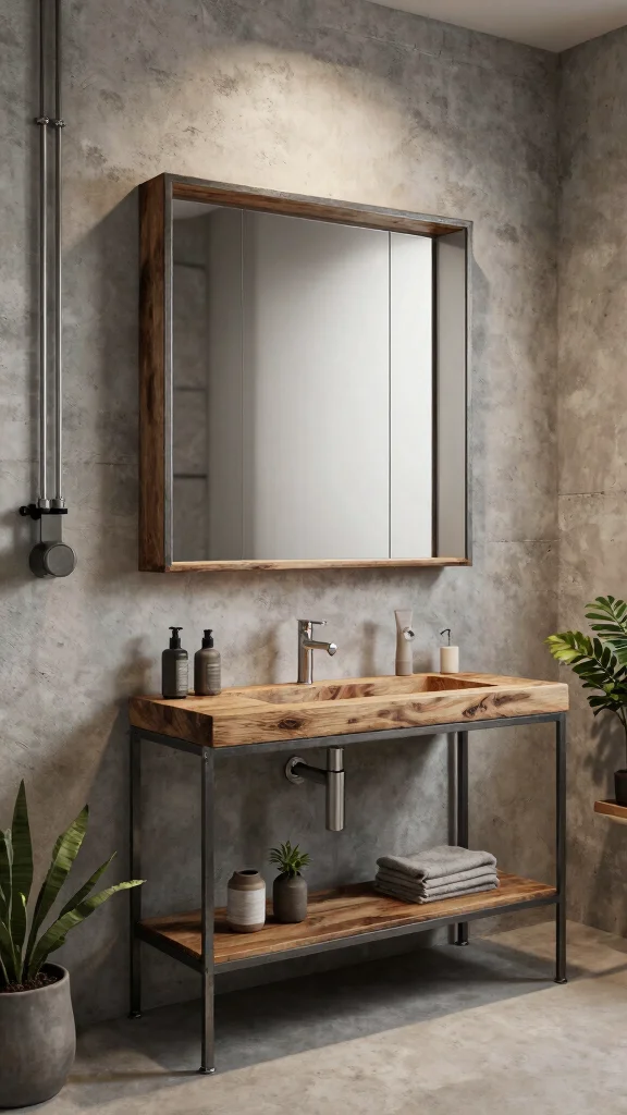 10 Bathroom Mirror Cabinet Ideas That Hide Clutter in Plain Sight - 5. Industrial Style Cabinets 1