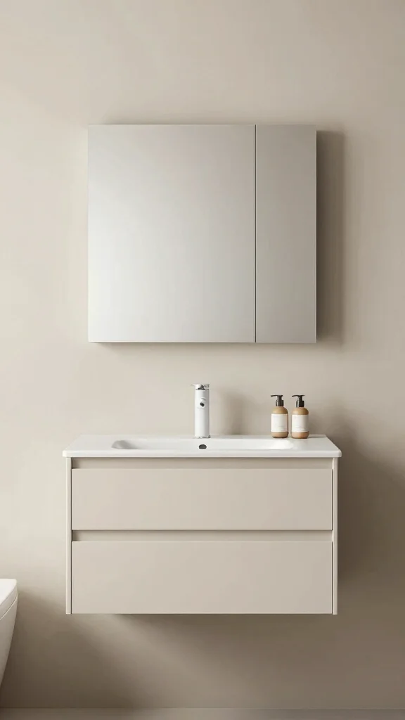 10 Bathroom Mirror Cabinet Ideas That Hide Clutter in Plain Sight - 6. Minimalist Design 1