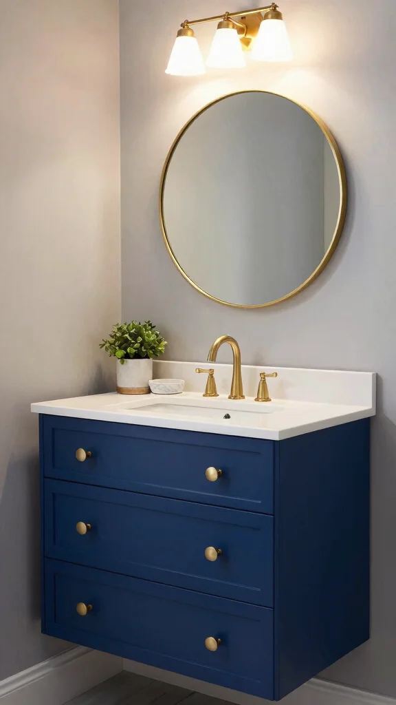 10 Bathroom Vanity Makeover Ideas That Transform the Whole Room - 1. Go Bold with Paint 1