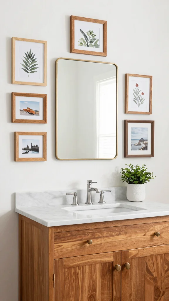 10 Bathroom Vanity Makeover Ideas That Transform the Whole Room - 10. Personalize with Artwork 1