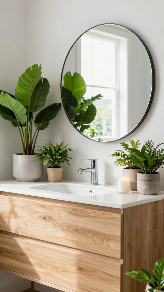 10 Bathroom Vanity Makeover Ideas That Transform the Whole Room - 7. Add a Touch of Greenery 1