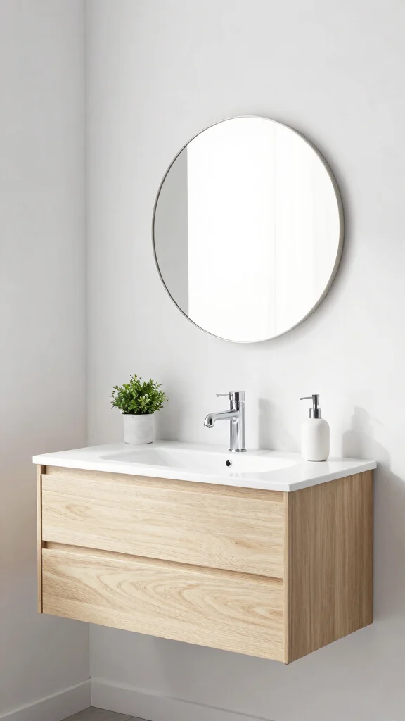 10 Bathroom Vanity Makeover Ideas That Transform the Whole Room - 8. Go for a Minimalist Approach 1