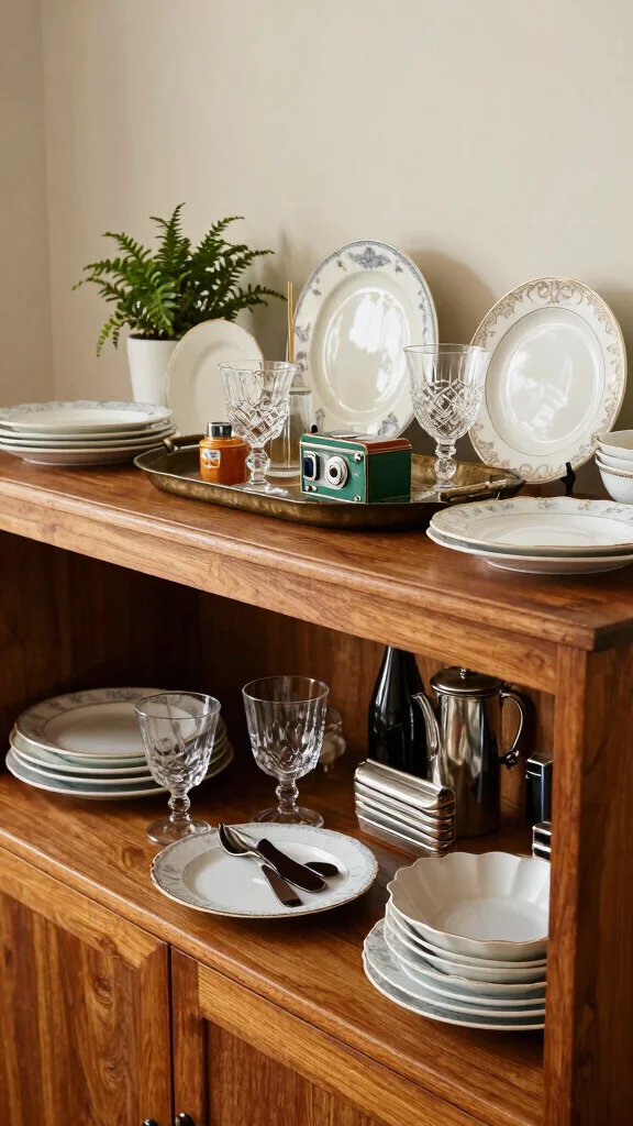 10 Dining Room Buffet Decor Ideas That Look Curated and Elegant - 2. Curated Collections 1