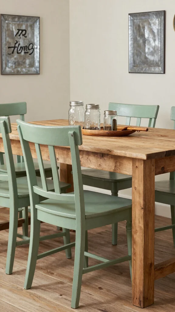 10 Dining Room Green Chair Ideas That Add Life to the Table - 5. Classic Farmhouse Vibe 1