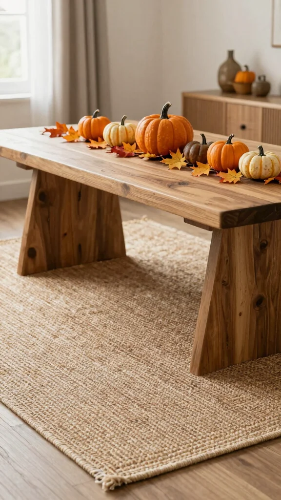 10 Dining Room Jute Rug Ideas for a Natural, Textured Look - 10. Seasonal Decor 1