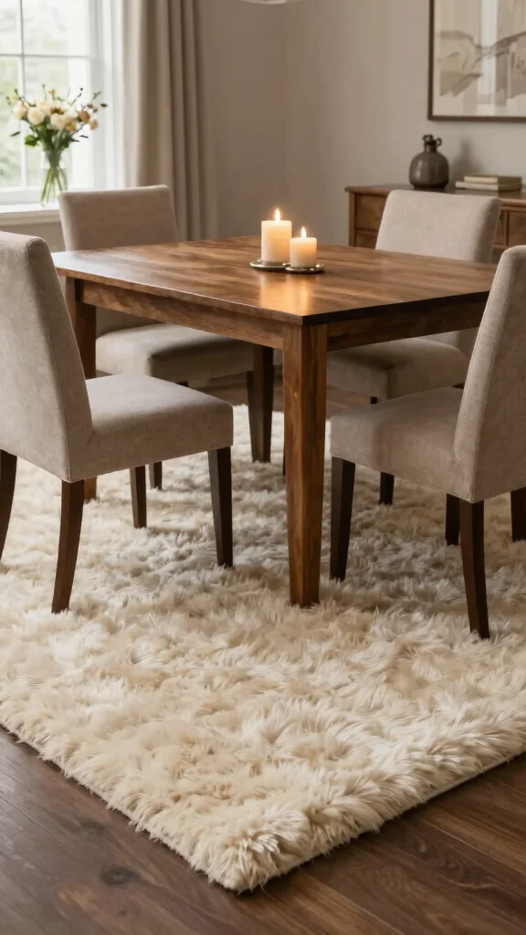 10 Dining Room Rug Ideas for Under the Table That Always Work - 4. Soft Wool Rugs for Cozy Comfort 1