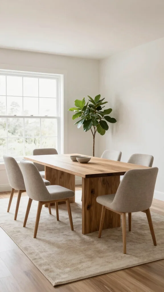 10 Dining Room Rug Ideas for Under the Table That Always Work - 8. Neutral Colored Rugs for Versatility 1