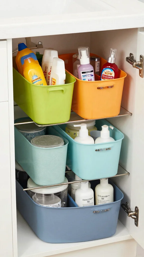 10 Restroom Under-Sink Organization Ideas That Use Every Inch - 10. Seasonal Rotation for Essentials 1