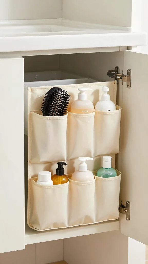 10 Restroom Under-Sink Organization Ideas That Use Every Inch - 7. Hanging Organizers for Accessibility 1