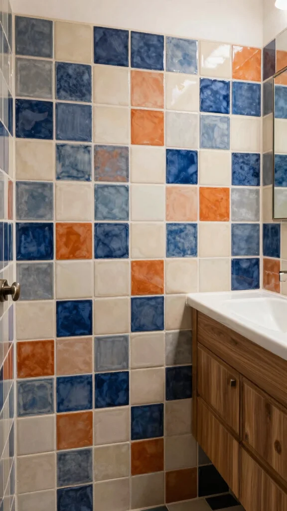 10 Restroom Zellige Tile Ideas for a Textured, Handcrafted Look - 10. Customized Designs 1