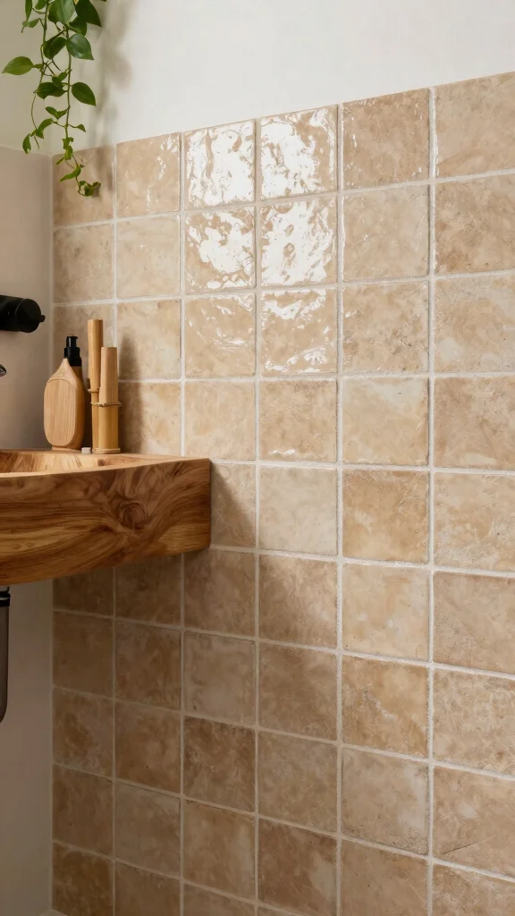 10 Restroom Zellige Tile Ideas for a Textured, Handcrafted Look - 9. Eco-Friendly Choices 1