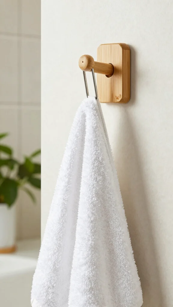 11 Bathroom Hook Suggestions for Towels That Look as Good as They Work - 1. Bamboo Beauty: Natural Charm 1