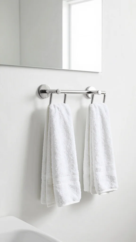 11 Bathroom Hook Suggestions for Towels That Look as Good as They Work - 3. Minimalist Magic: Sleek and Simple 1