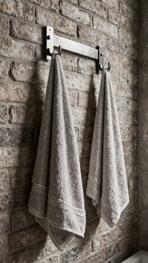 11 Bathroom Hook Suggestions for Towels That Look as Good as They Work - 5. Industrial Edge: Raw and Robust 1