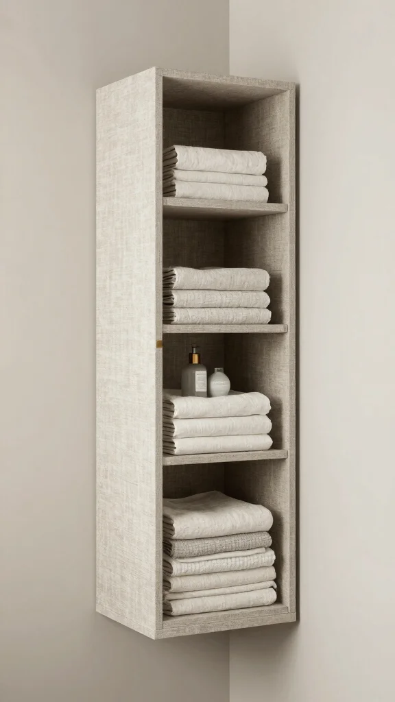 11 Bathroom Linen Cabinet Ideas for Extra Storage Done Beautifully - 10. Niche Linen Cabinets for Unused Spaces 1