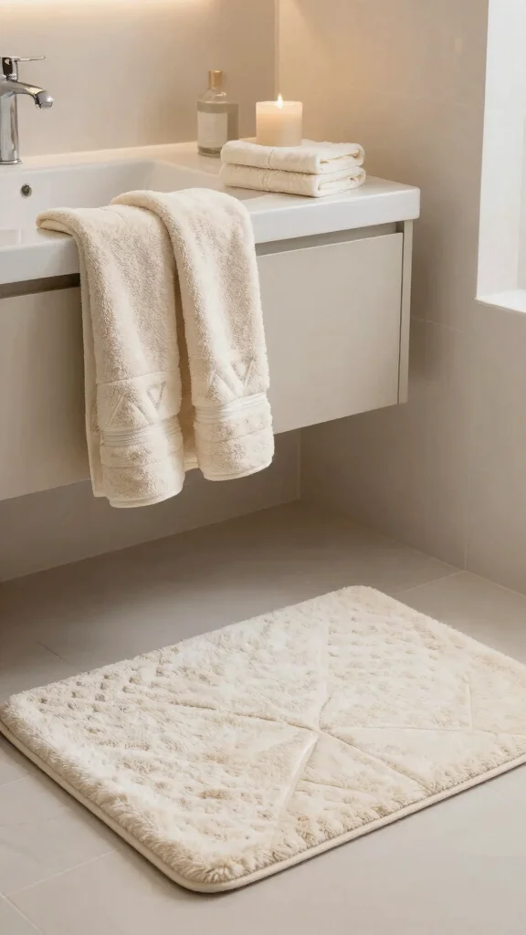 11 Bathroom Vanity Decor Ideas That Make the Counter Look Styled - 7. Luxurious Fabrics 1