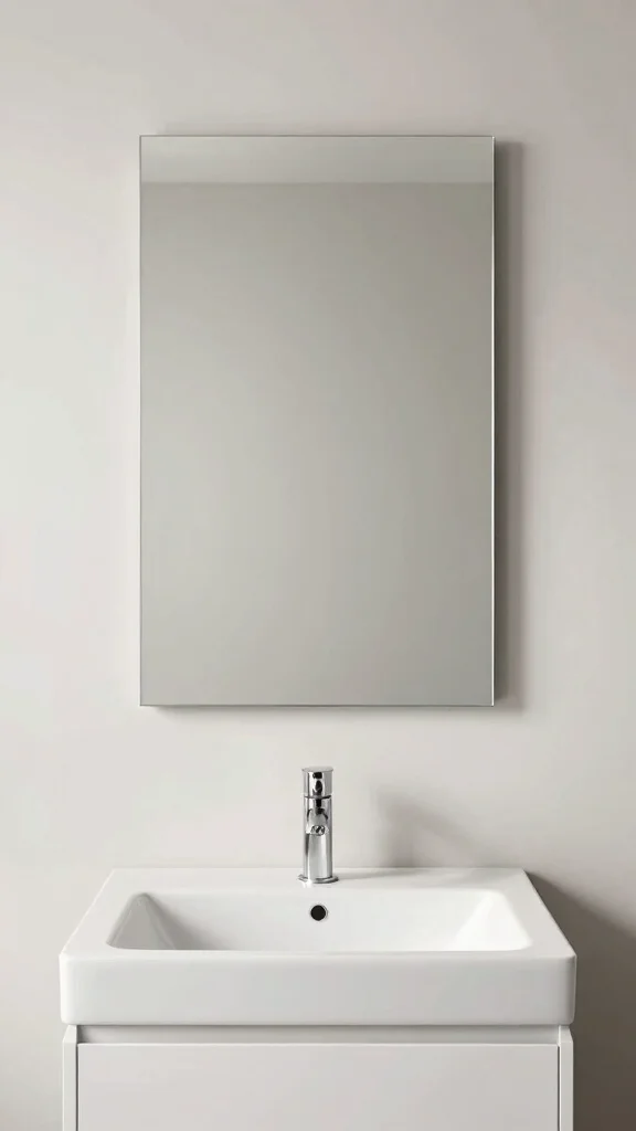 11 Bathroom Vanity Mirror Ideas for a Finished, Polished Look - 11. Minimalistic Frameless Mirrors 1