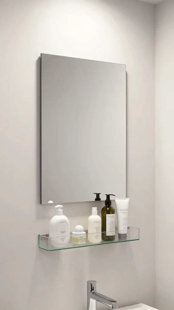 11 Bathroom Vanity Mirror Ideas for a Finished, Polished Look - 8. Wall-Mounted Mirrors for Small Spaces 1