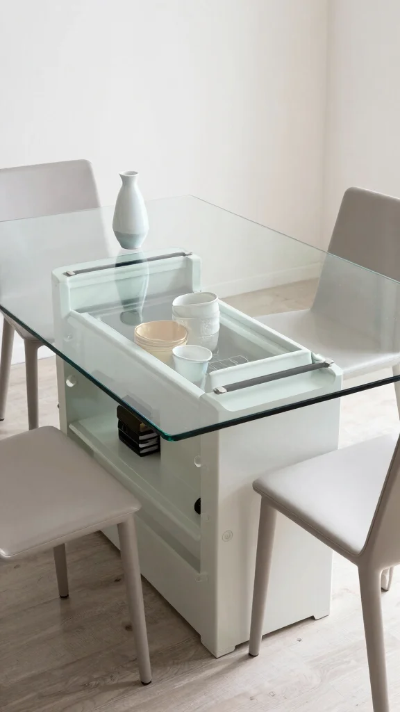 11 Dining Room Glass Table Ideas That Open Up Any Space - 6. Space-Saving Solutions 1