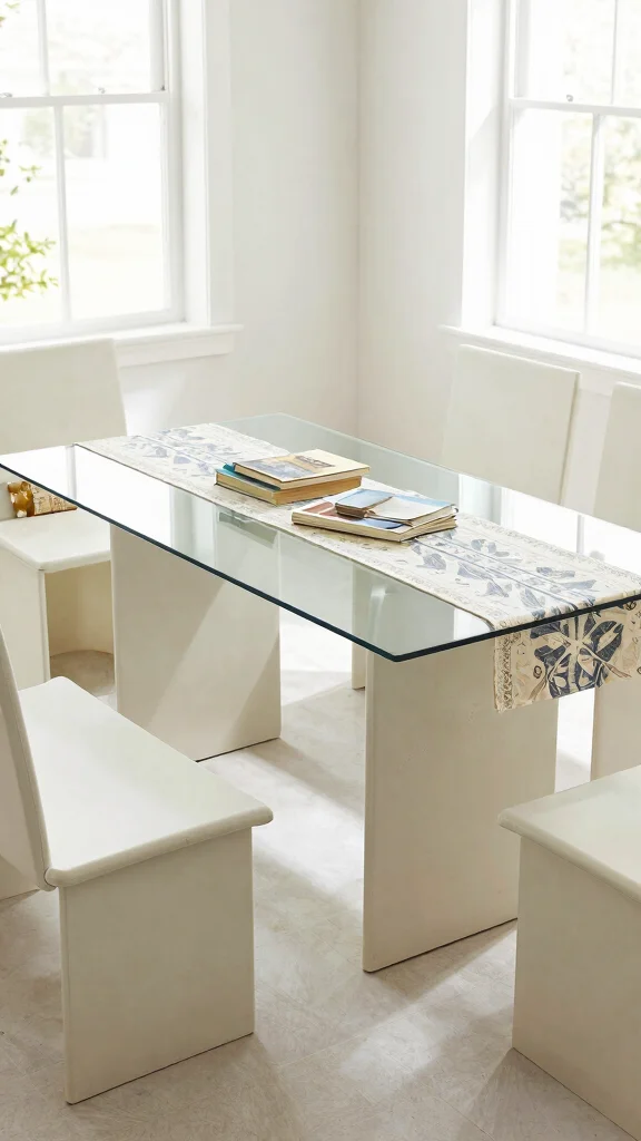 11 Dining Room Glass Table Ideas That Open Up Any Space - 8. Multifunctional Glass Tables 1
