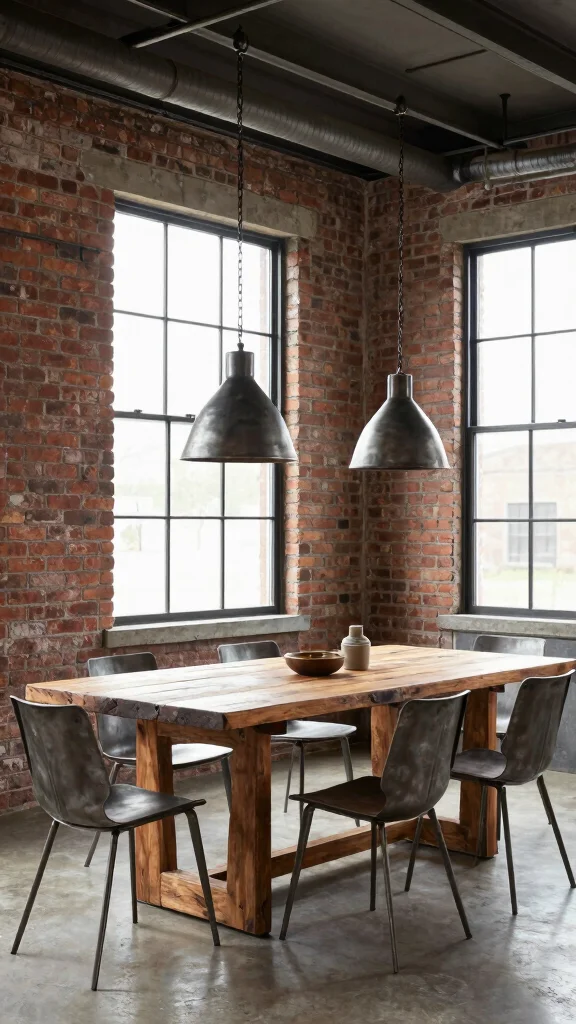 11 Dining Room Light Fixture Ideas Over the Table for the Perfect Glow - 9. Industrial-Style Fixtures 1