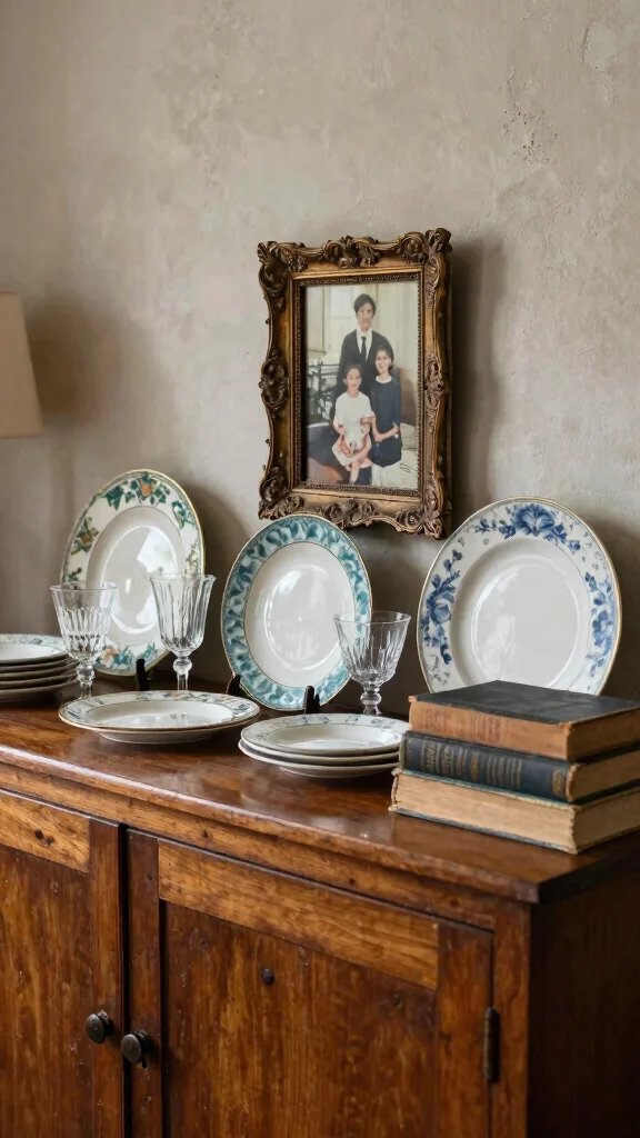 11 Dining Room Sideboard Decor Ideas for a Styled, Functional Space - 3. Vintage Finds 1