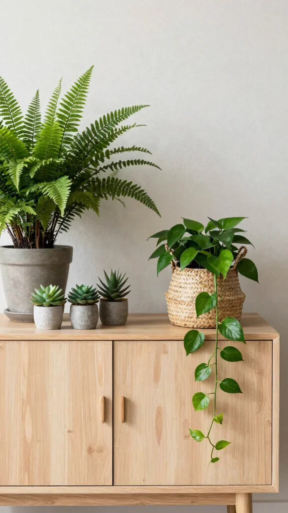 11 Dining Room Sideboard Decor Ideas for a Styled, Functional Space - 4. Incorporate Greenery 1