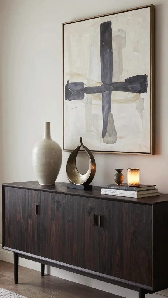 11 Dining Room Sideboard Decor Ideas for a Styled, Functional Space - 8. Artful Arrangements 1