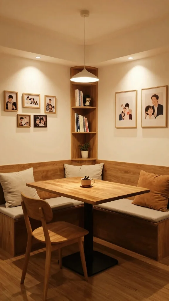 11 Dining Room Table With Bench Ideas for a Casual, Cozy Feel - 11. Cozy Nook with Built-in Benches 1