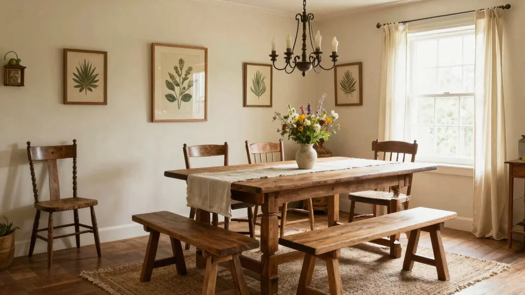 11 Dining Room Table With Bench Ideas for a Casual, Cozy Feel