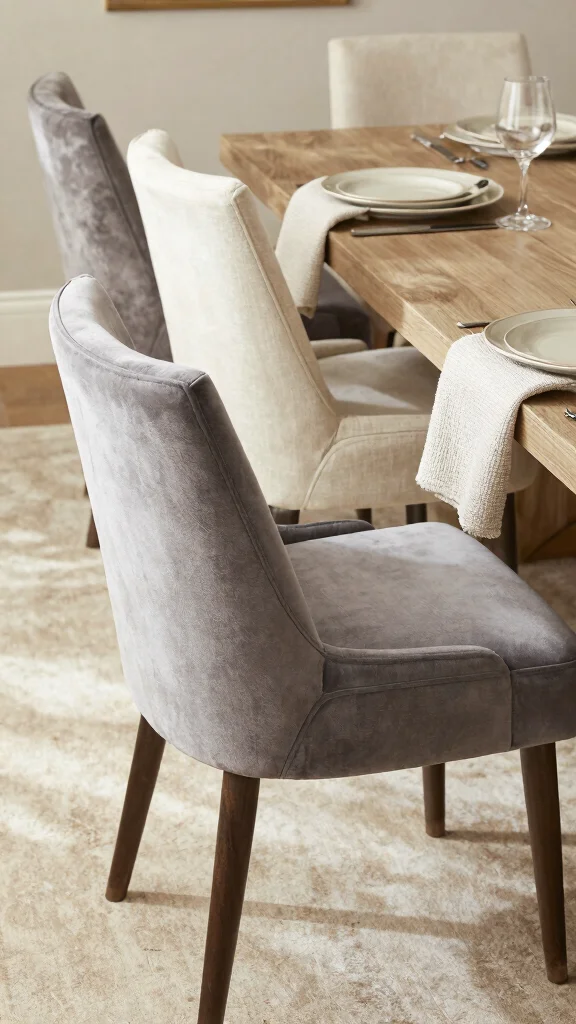 11 Dining Room Upholstered Chair Ideas for Comfort and Style - 8. Textured Fabrics for Added Depth 1