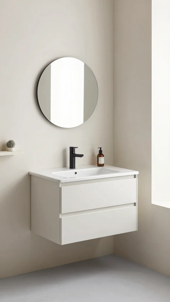 11 Floating Vanity Bathroom Concepts for a Clean, Modern Space - 6. Compact Space-Saving Solutions 1