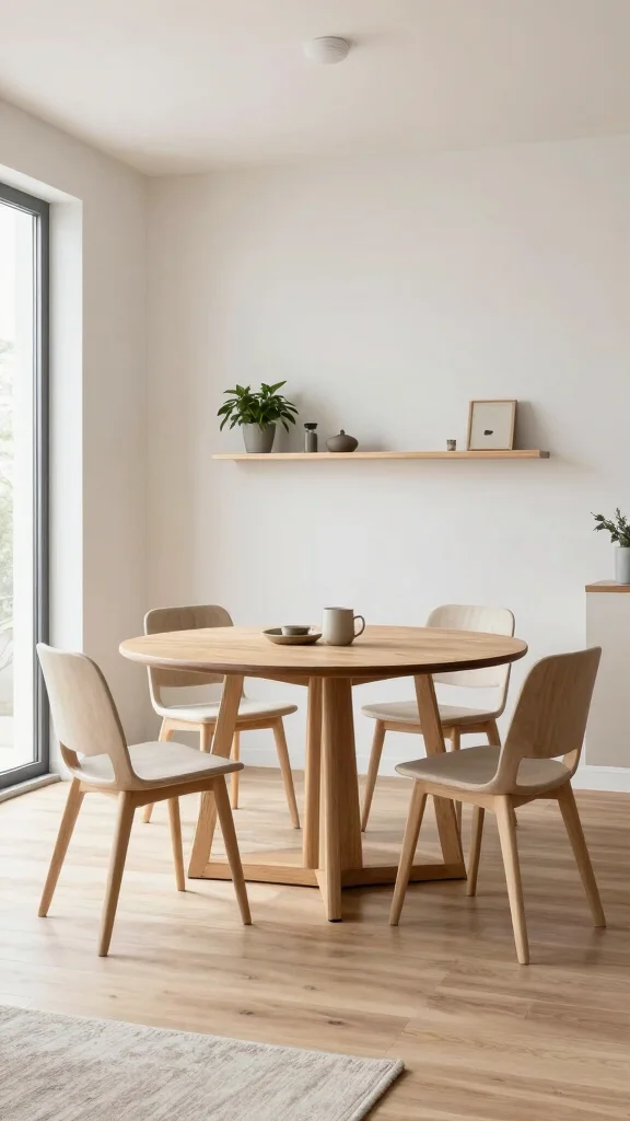 11 Japandi Dining Room Concepts for a Calm, Minimal Everyday Space - 2. Minimalistic Furniture for Space Efficiency 1