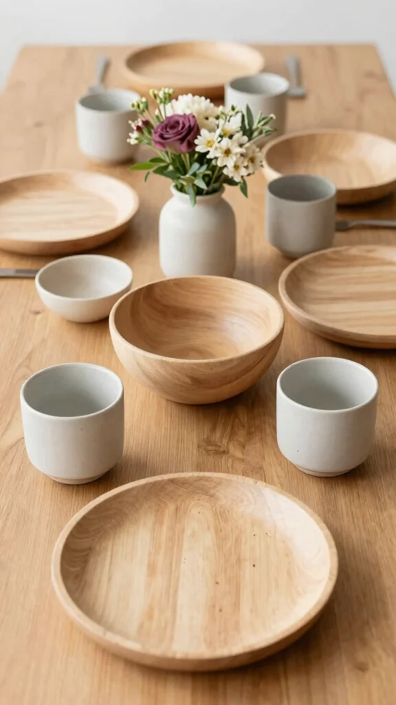 11 Japandi Dining Room Concepts for a Calm, Minimal Everyday Space - 7. Functional Tableware and Serveware 1