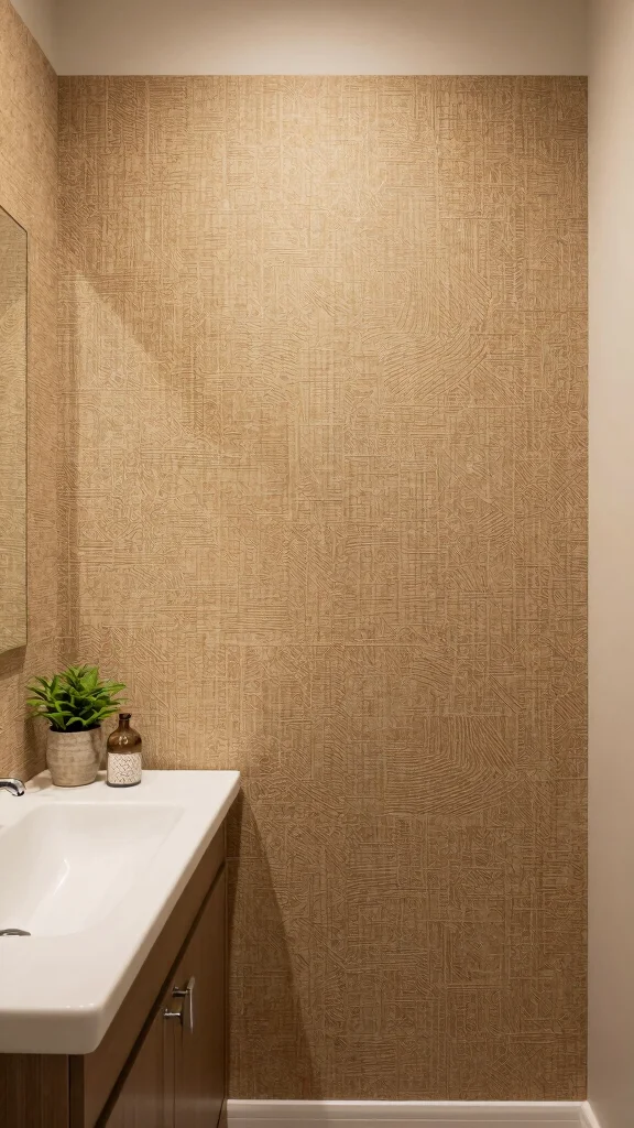 11 Restroom Backsplash Ideas for a Fresh, Custom Look - 11. Fabric Panels: Soft Touch 1