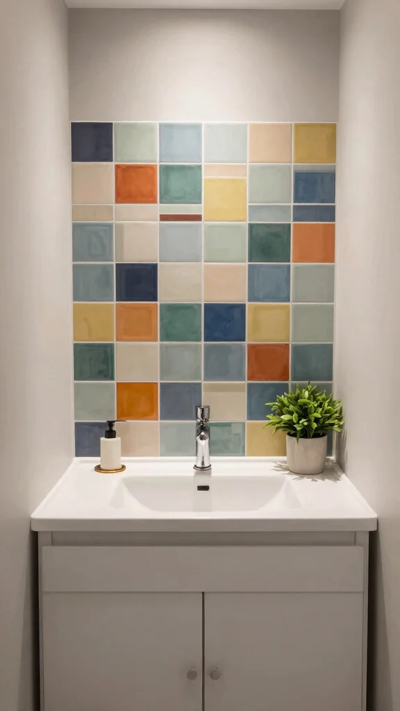 11 Restroom Backsplash Ideas for a Fresh, Custom Look - 7. Eco-Friendly Vinyl: Versatile and Practical 1