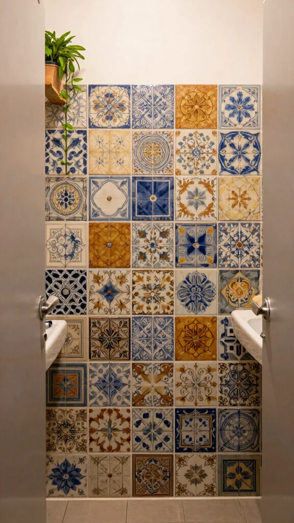 11 Restroom Backsplash Ideas for a Fresh, Custom Look - 9. Handmade Tiles: Artisan Touch 1