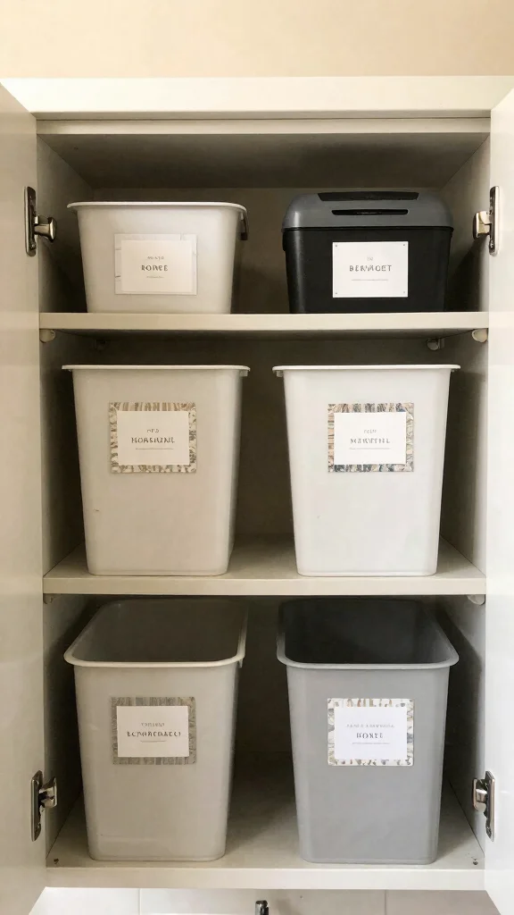 11 Restroom Cabinet Organization Ideas That Create Order Fast - 3. Label Everything! 1