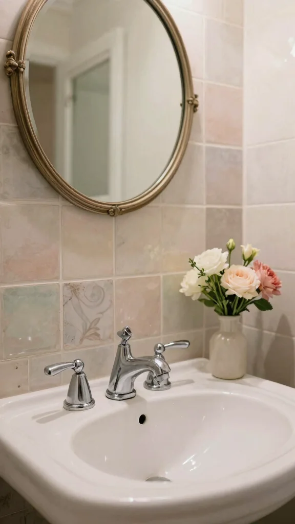11 Restroom Faucet Ideas That Upgrade the Whole Sink Instantly - 2. Vintage Charm with a Modern Twist 1