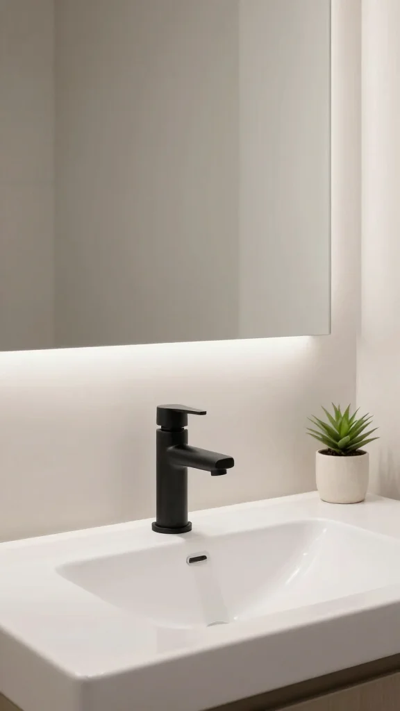 11 Restroom Faucet Ideas That Upgrade the Whole Sink Instantly - 7. Minimalist Elegance 1