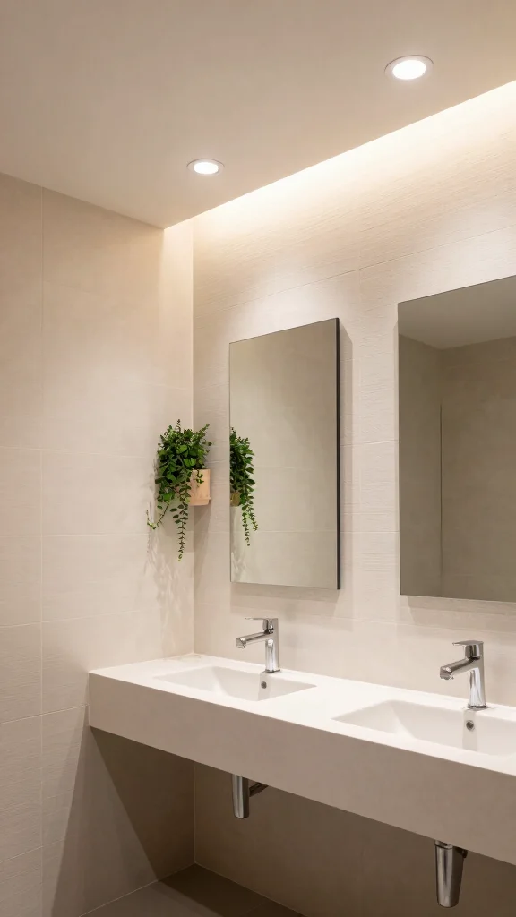 11 Restroom Light Fixture Ideas for Bright and Flattering Style - 1. Stylish Recessed Lighting for a Clean Look 1