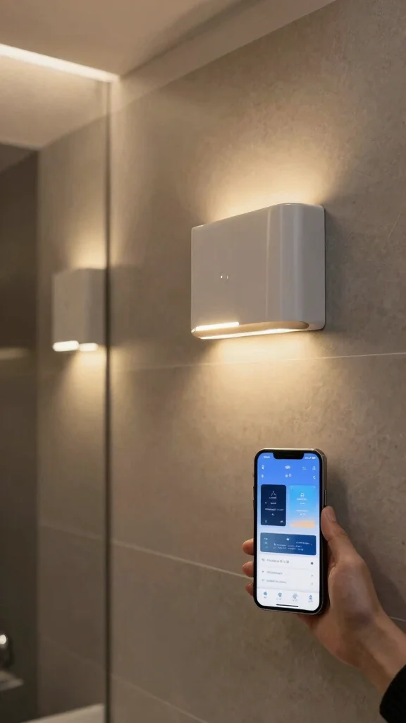 11 Restroom Light Fixture Ideas for Bright and Flattering Style - 10. Smart Lighting for Modern Convenience 1