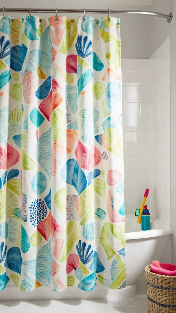 11 Restroom Makeover Ideas That Make a Big Impact Quickly - 9. Stylish Shower Curtains 1