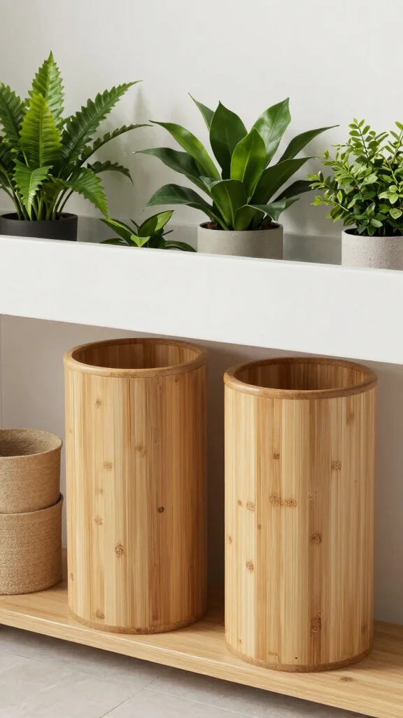 11 Restroom Makeup Vanity Ideas for a Functional Beauty Space - 9. Sustainable and Eco-Friendly Choices 1
