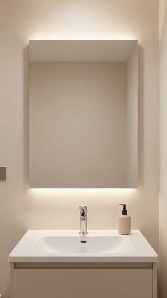 11 Restroom Vanity Mirror Ideas for a More Polished Space - 9. Frameless Mirrors for a Sleek Look 1