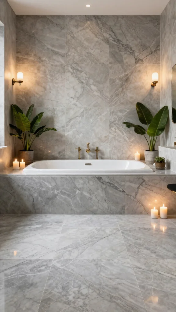 12 Bathroom Floor Tile Ideas for Every Style and Budget - 3. Natural Stone Tiles 1